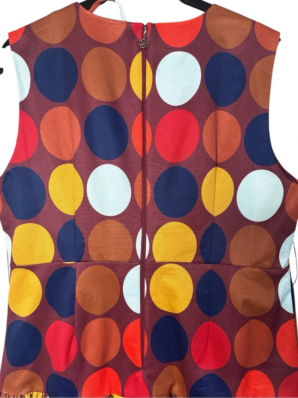 Kate Spade Dot Party Julia Faille Dress Colorful Polka Dot Fit & Flare Size 14